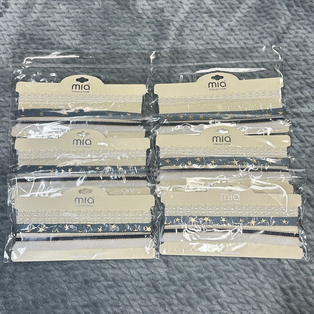 Choker Necklace Lot Of 6 Reseller Jewelry New Tags Teen Collar Accessories - Picture 6 of 9